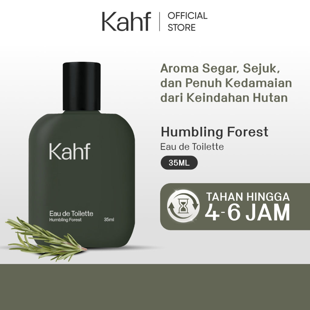 Kahf Humbling Forest Eau De Toilette 35 ml Long-Lasting Fragrance (EDT) - Perfume Scent Inspired by Nature (Cypress, Cedarwood, Sandalwood) - Wangi Tahan Lama - Masculine Scent 香水