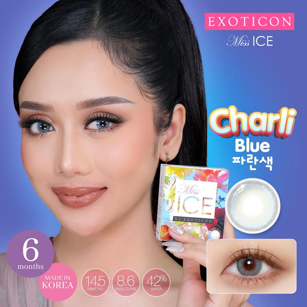 Exoticon Softlens Miss ICE Series Olivia (Brown) | Charli (Blue) | Soflens Korea | Soflens Daily