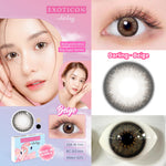 Exoticon Softlens Darling Series Beige | Charcoal Grey | Soflens Diameter 16mm | Soflens Big Eyes