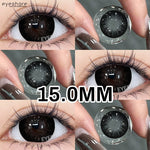 【COD】Softlens Sepasang Lensa kontak warna, lensa warna HOLLAND seri softlen Normal soflen brown Berwarna Lensa Besar Ukuran 14.5mm/Free Lens Case
