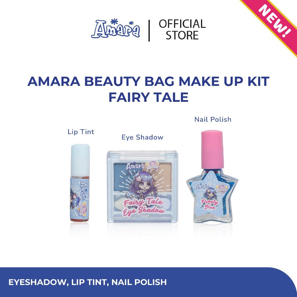 Amara Beauty Bag Makeup Kit Fairy Tale / Mainan Anak / Make Up Anak BPOM