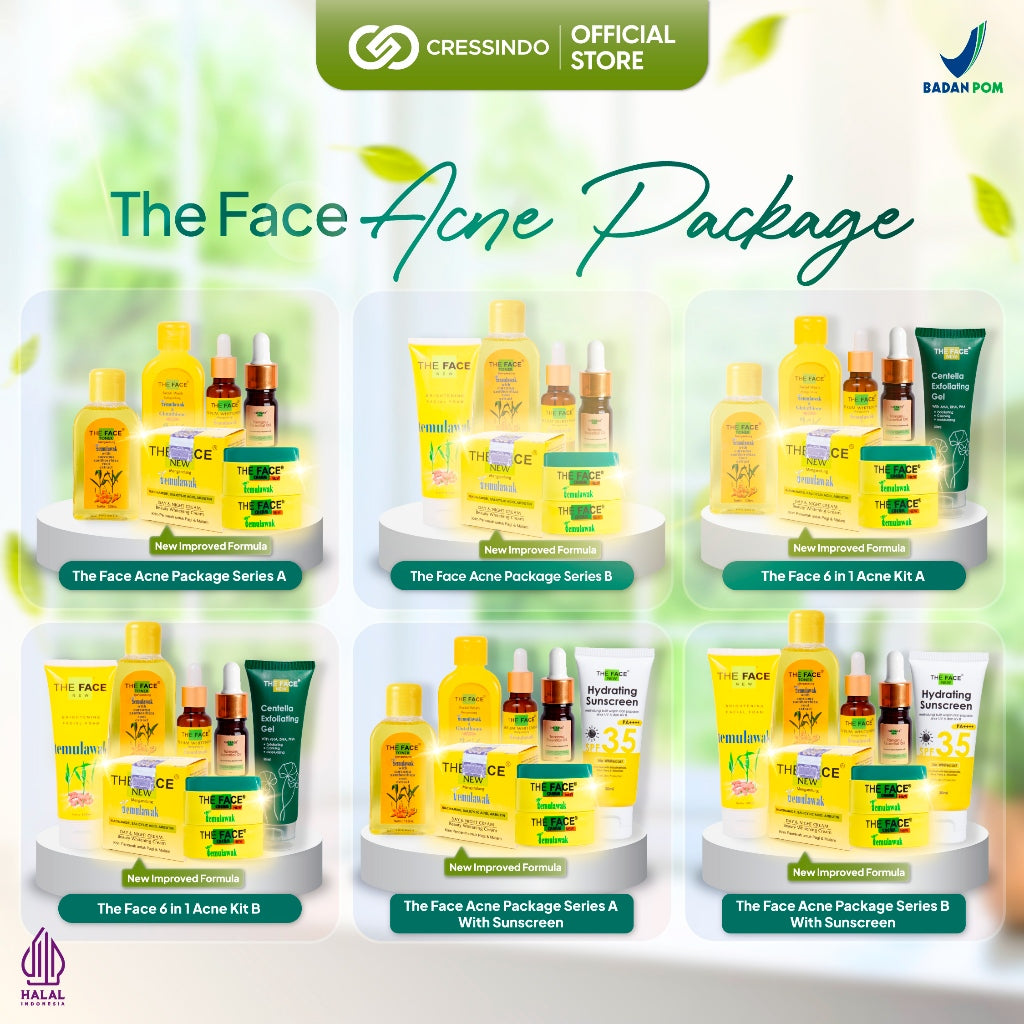 [BPOM] THE FACE Temulawak Acne Package - Paket Perawatan Wajah