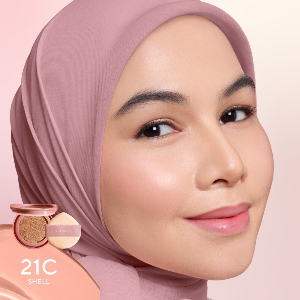 [New Shades!] WARDAH Refill Colorfit Perfect Glow Cushion normal Healthy-Glow Finish foundation bbcream with Centella Asiatica - Cushion Miskah Tahan Lama dengan Bedak - Makeup