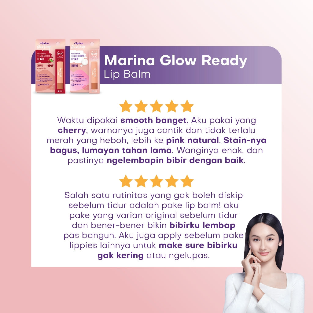 Marina Glow Ready Intense Moisturizing Lip Balm 2,9g [1pcs] - Exp Date : 12.2026