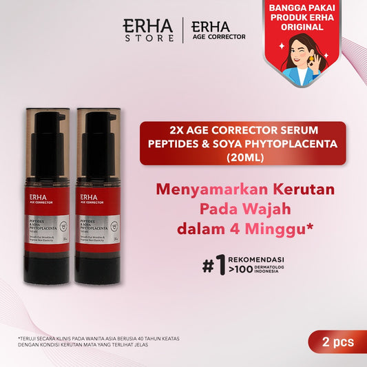 ERHA Twin Flame Age Corrector Serum Peptides & Soya Phytoplacenta 20ml - Serum Anti Penuaan