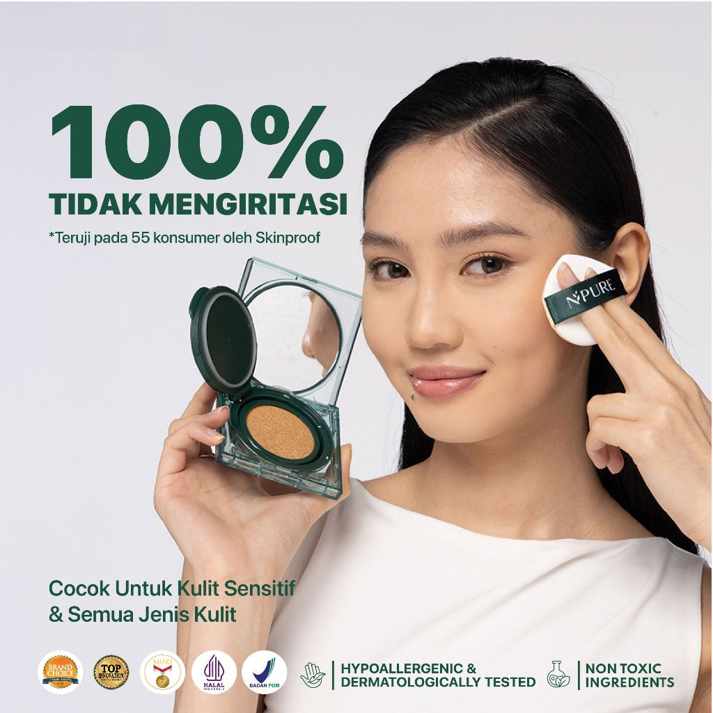 POWER CUSHION - NPURE Centella Asiatica Flawless Matte Power Cushion / Cushion Daily / Cushion matte