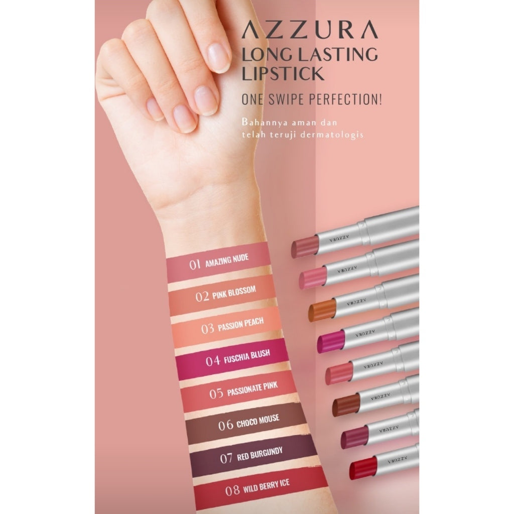 AZZURA Longlasting Lipstick 3gr 12 Jam Tahan Lama