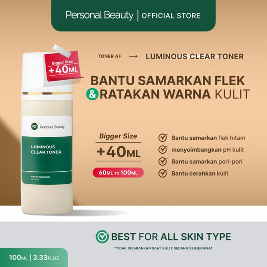 Luminous Clear Toner Personal Beauty Hempaskan Flek dan Meratakan Warna Kulit