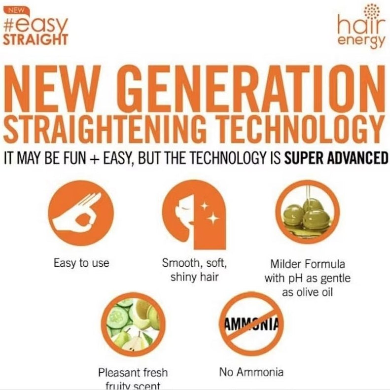 Makarizo Hair Energy Easy Straight Krim Pelurus Rambut Medium 120 ml