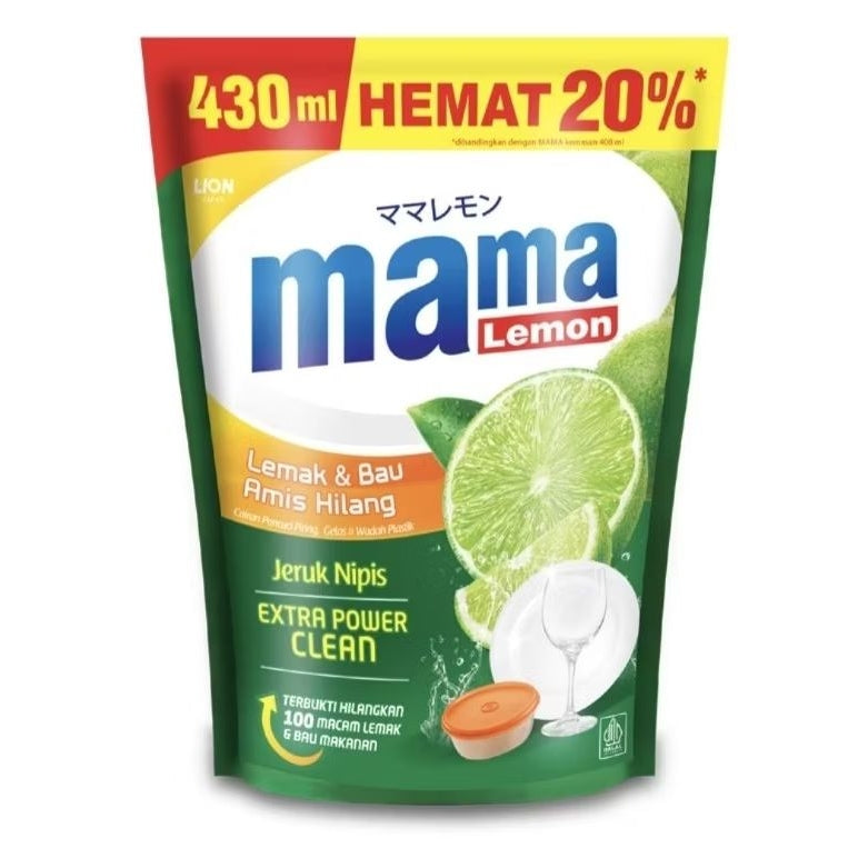 Mama Lemon Sabun Cuci Piring Jeruk Nipis Refill 430ml/680ml/950ml