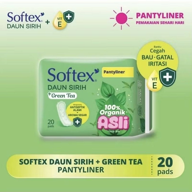 Softex Daun sirih + Green Tea Pantyliner 15 cm 20
pcs