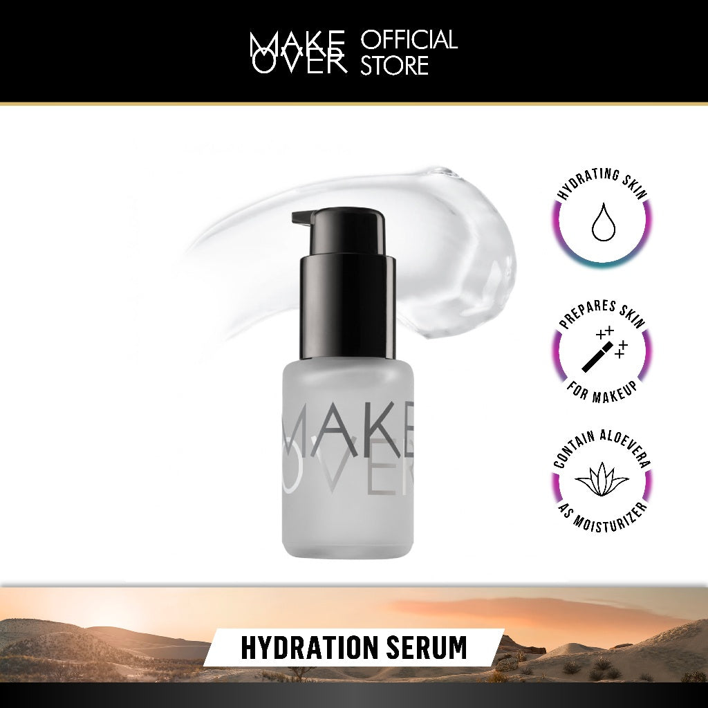 MAKE OVER Hydration Serum - Primer Hydrating Base Makeup Pelembab Cocok Semua Jenis Kulit Tidak Berwarna Tahan Lama Cepat Meresap Non-Comedogenic BEST SELLER