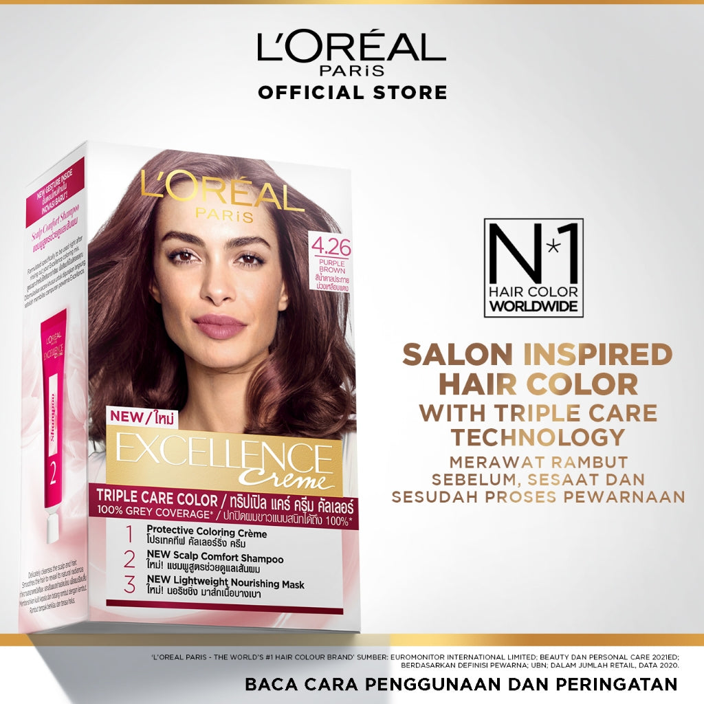 L'Oreal Paris Excellence Creme Triple Care Hair Color #4.26