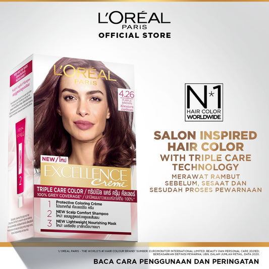 L'Oreal Paris Excellence Creme Triple Care Hair Color #4.26