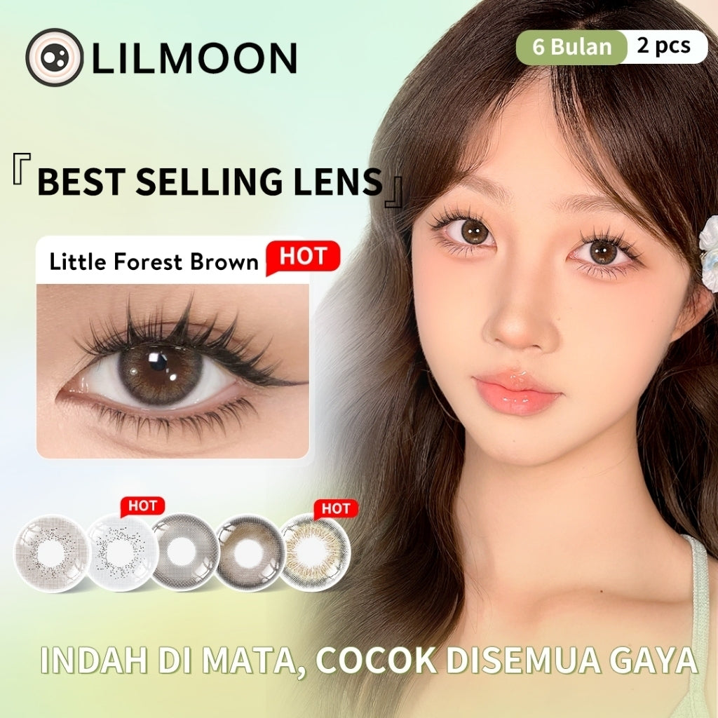 [Fuji Favorite] Lilmoon Softlens Kualitas Jepang softlens -0.50 natural contact softlens/softlens warna/Lensa kontak/Japan lens/Lensa minus/softlens brown/Grey