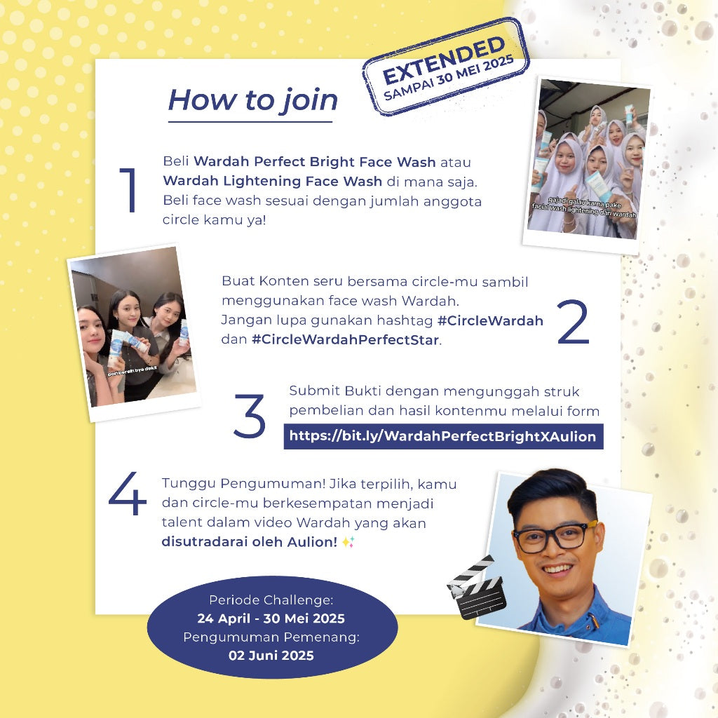 [TWINPACK] WARDAH Lightening Gentle Exfoliator 50 ml - Pembersih Wajah dengan Scrub dan Advanced Niacinamide - Skincare