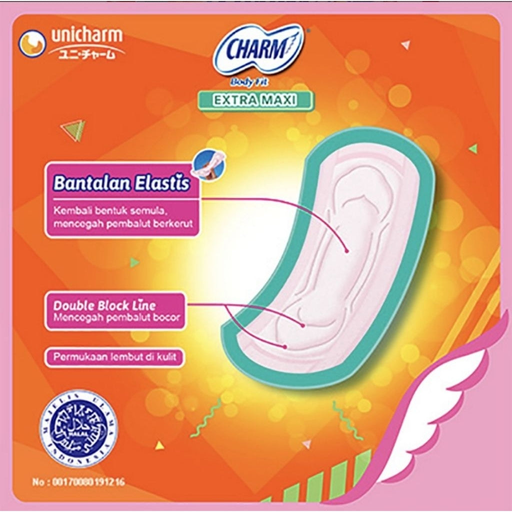Charm Body Fit Pembalut Wanita Extra Maxi Non Wing 23 cm 10 pcs