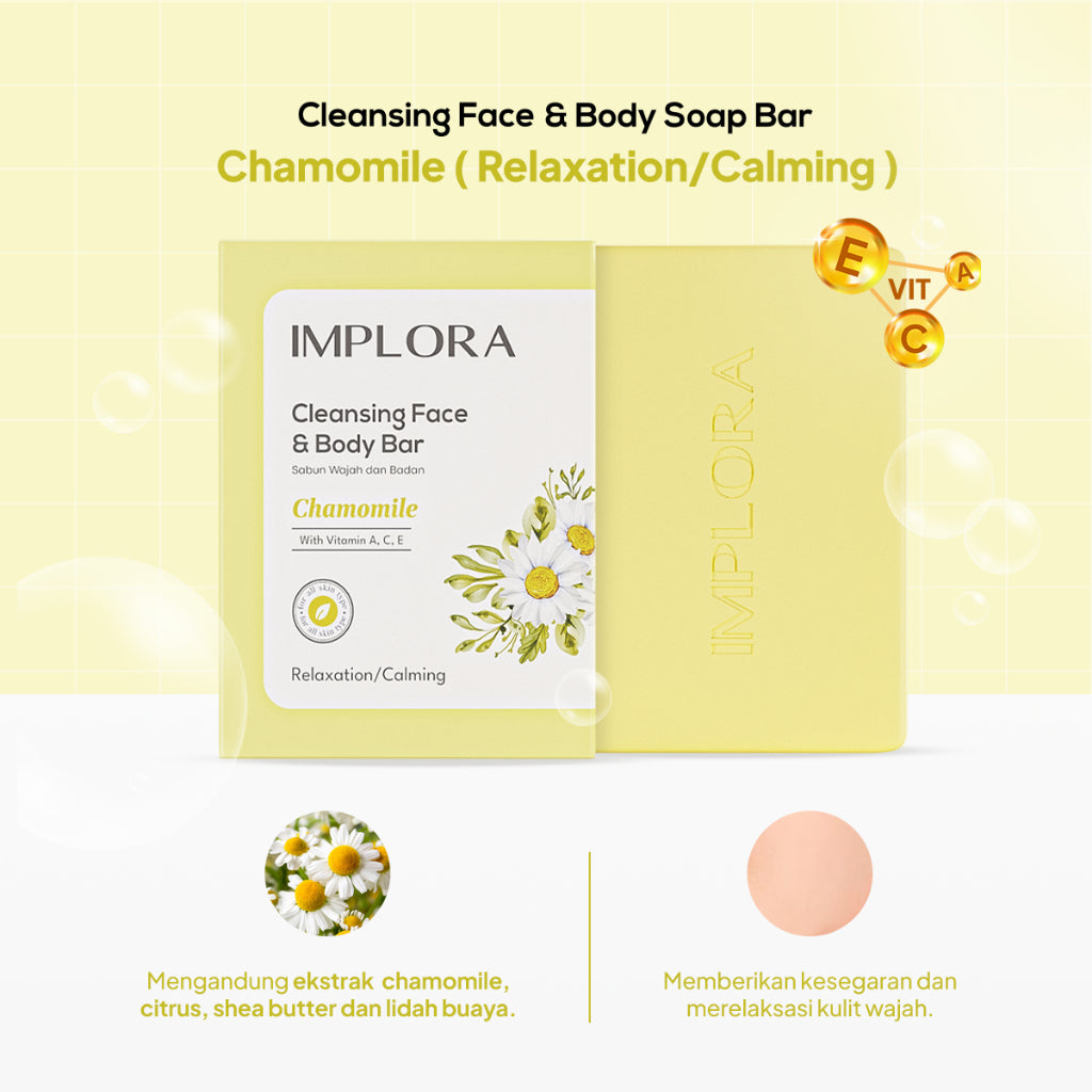 Implora Cleansing Face & Body Bar Soap | Body, Face & Hand Cleanser