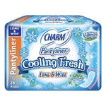 Charm Pantyliner Cooling Fresh Long & Wide Ekstrak Daun Mint 28 pcs