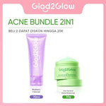 GLAD2GLOW Kiwi 3D Acid Acne Moisturizer Pelembab Wajah Jerawat Mencerahkan Pencerah Wajah&Penuaan Hilangkan Flek & Tenangkan Kulit Skincare Pelembab Esensi Wajah Perawatan Kulit Pelembab Wajah Pembersih day cream tone up g2g official store