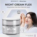 Benings Skincare Official Krim Malam Exclusive Flex New Formula Menghilangkan Flek Hitam Mencerahkan