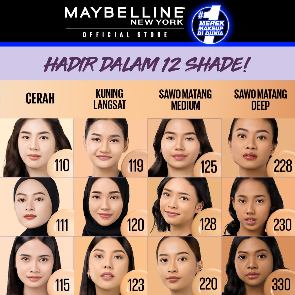 Maybelline Superstay Lumi Matte Liquid Foundation 35 mL – Buildable coverage transferproof ringan makeup tahan lama