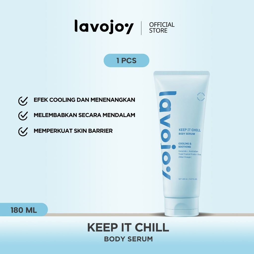Lavojoy Keep It Chill Body Serum 180ml | Calm Down And Hydrate Skin | Body Lotion | Sensasi Dingin | Menenangkan Kulit | Memperkuat Skin Barrier | Ceramide + Centella Asiatica + Mint Extracts