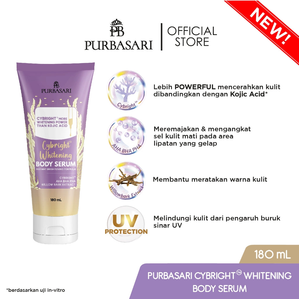 [BUNDLE HEMAT] Purbasari White Glow Body Serum + Purbasari Cybright Whitening Body Serum | Serum Lotion Viral