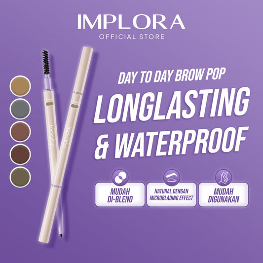 Implora Day To Day Brow Pop | Pensil Alis tahan lama & waterproof