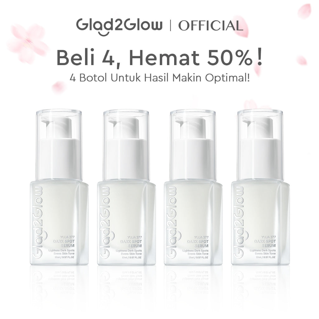 [Hemat 4PCS] Glad2Glow Serum Series - Brightening Mencerahkan Mengurangi Flek Menghaluskan Kulit Meratakan Warna Skincare Kulit Memudarkan Jerawat Niacinamide AHA BHA Centella 377 Perawatan Kulit Peeling Lembut Eksfoliasi Tidak Perih g2glow official store