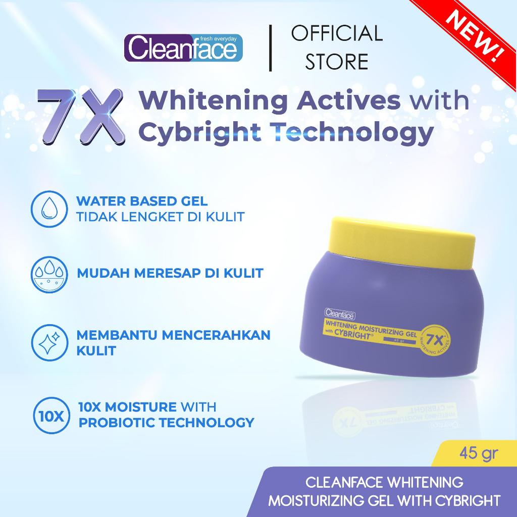 Purbasari - Cleanface Moisturizing Gel Cybright - Ceramide / 10x Moisturizing dan Probiotic Technology / Cream memperkuat skin barrier/ flek hitam / mencerahkan kulit BPOM