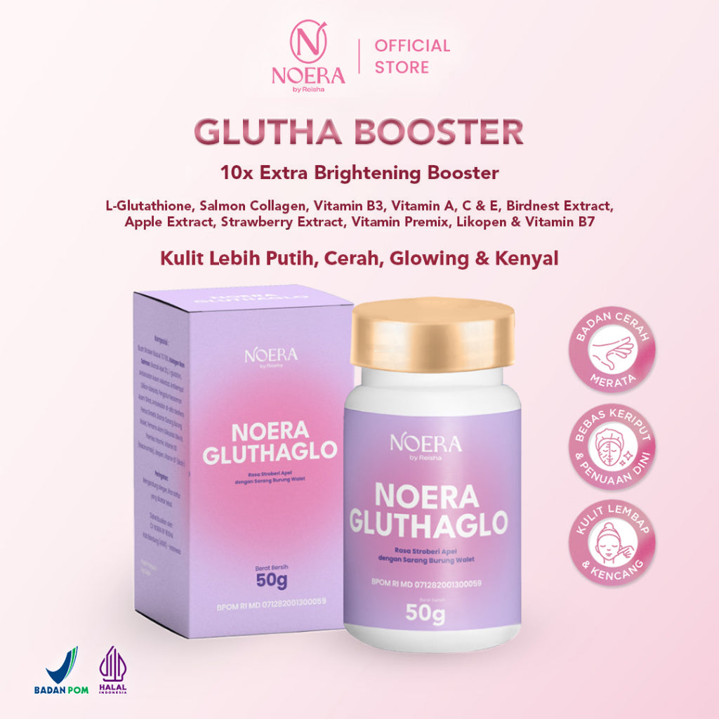 Noera Paket Combo Whitening | Glow Me Skin & Glutha Booster  Improved Formula