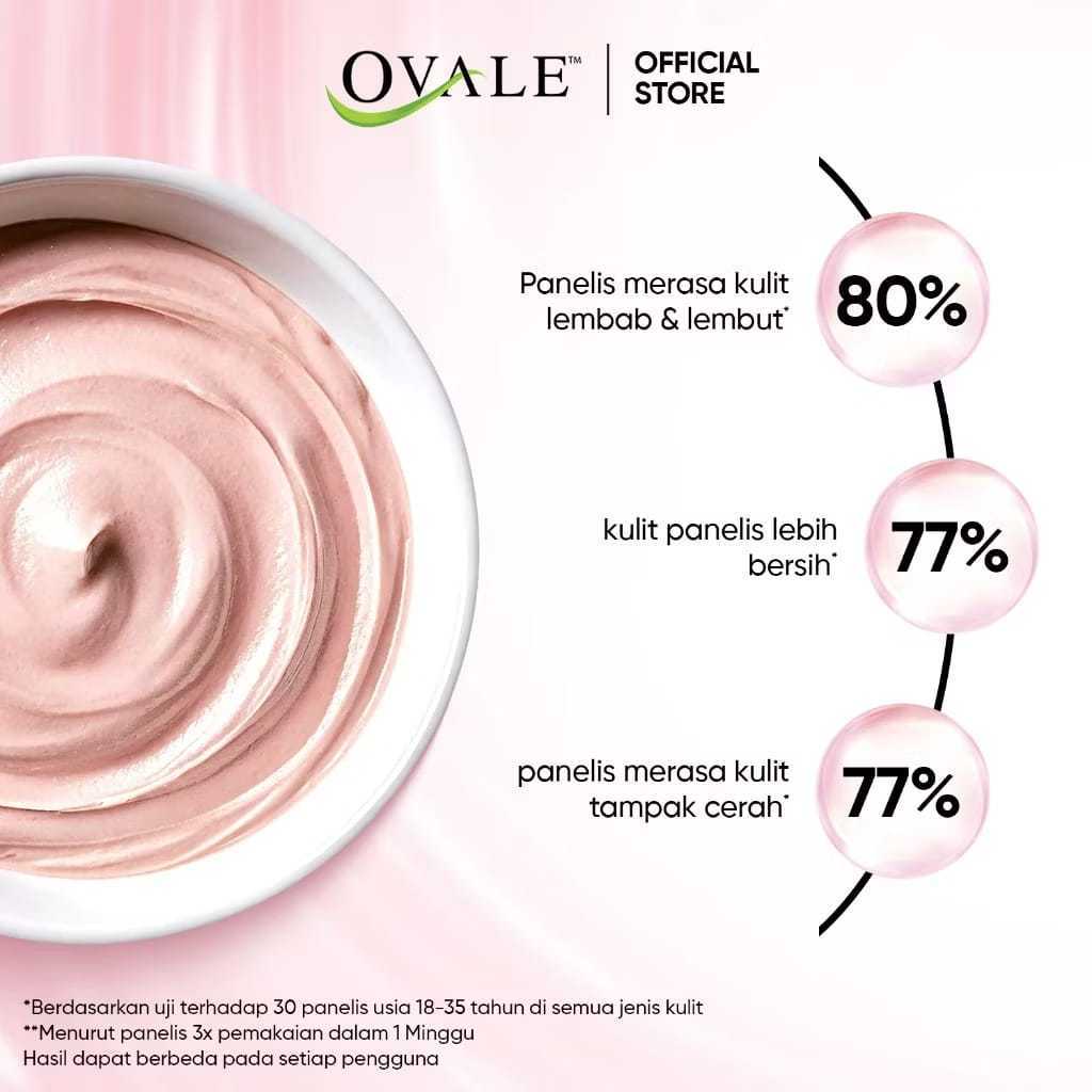 OVALE Real Clay Mask Sachet 10gr / Perfect Purifying Acne Prone / Masker Wajah Berubah Warna/HenecoBeauty