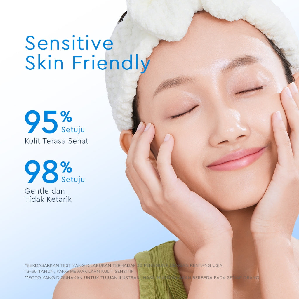 Glad2Glow Tremella Vita B5 Sensitive Calming Gel Cleanser facial wash skincare face wash sabun cuci muka cleansing balm exfoliating exfoliasi wajah sabun muka pembersih wajah Menenangkan kulit sensitif menghidrasi & menutrisi kulit g2glow official store