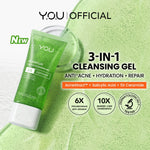 YOU AcnePlus Gentle Gel Cleanser Sabun Cuci Muka Jerawat Kulit Berminyak Berjerawat Salicylic Acid Face Wash