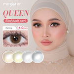 [0.00 s/d -8.00] Magister softlens Minus 14.00MM Queen Ochre Soflen Minus Graphite Amber Soflen Sepasang 6Bulan