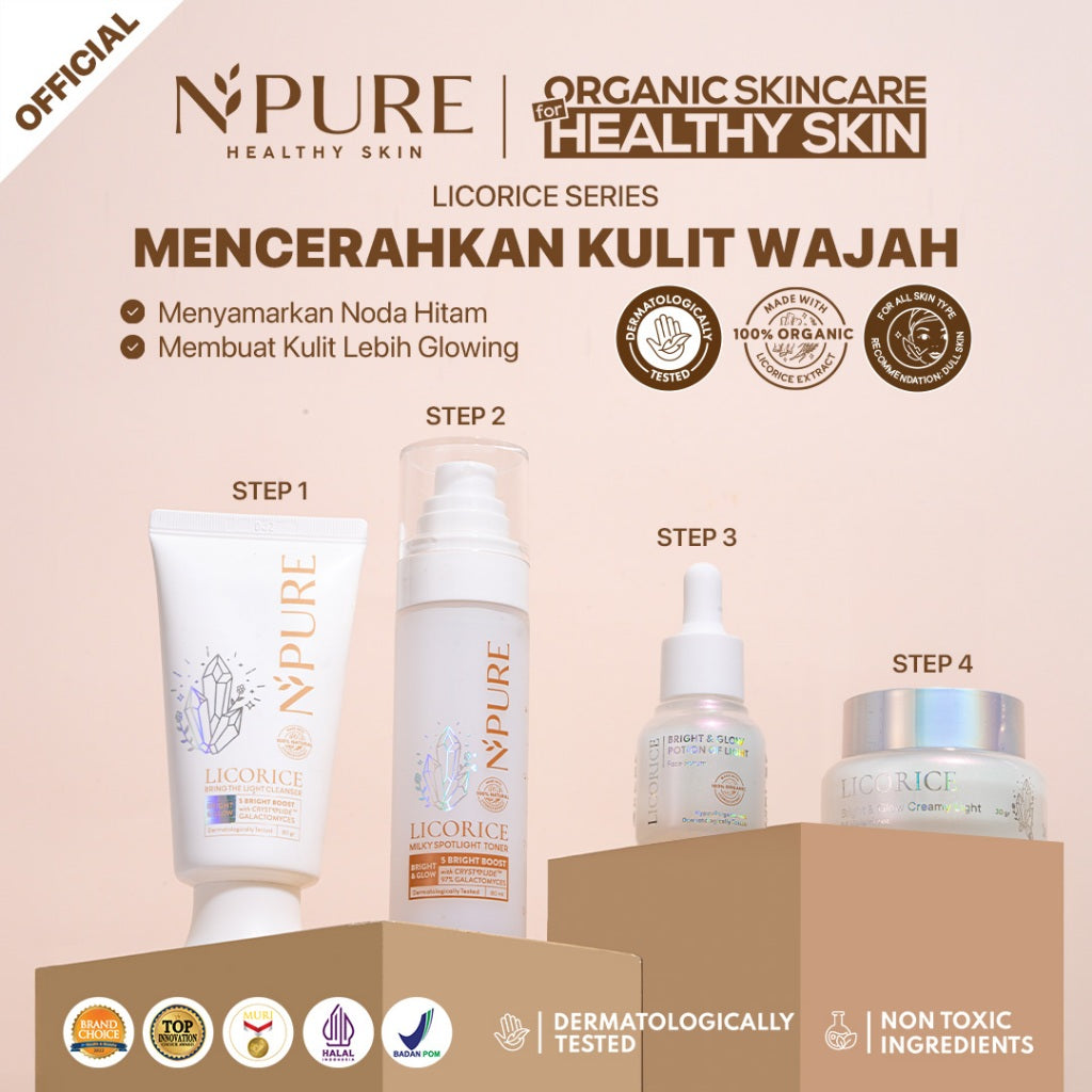 PAKET 4PCS ALL SERIES -  NPURE Paket Face Wash + Toner + Serum + Moisturizer / Acne / Acne Skincare / Kulit Berjerawat / Hydrating Toner / Brightening / Anti-Aging / Skin Barrier