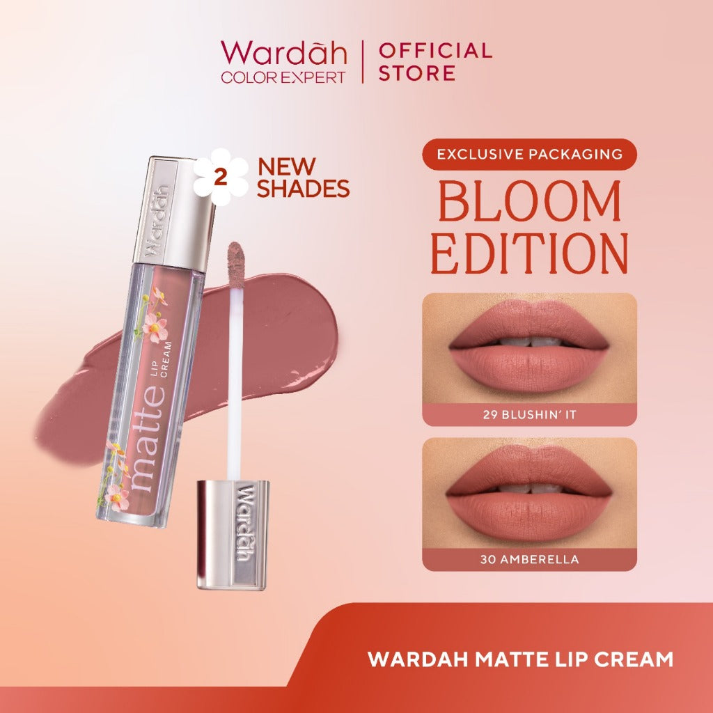 MOST LOVED! WARDAH Matte Lip Cream 4 g Warna Intense dan Tahan Lama Matte Finish Teksture Creamy Liptint Lip Stain Lipstik Lip Tint Lip Matte Lipstick Lipcream Glossy Longlasting Waterproof Tahan Lama Makeup Dark Lips Two Tone Lip Library