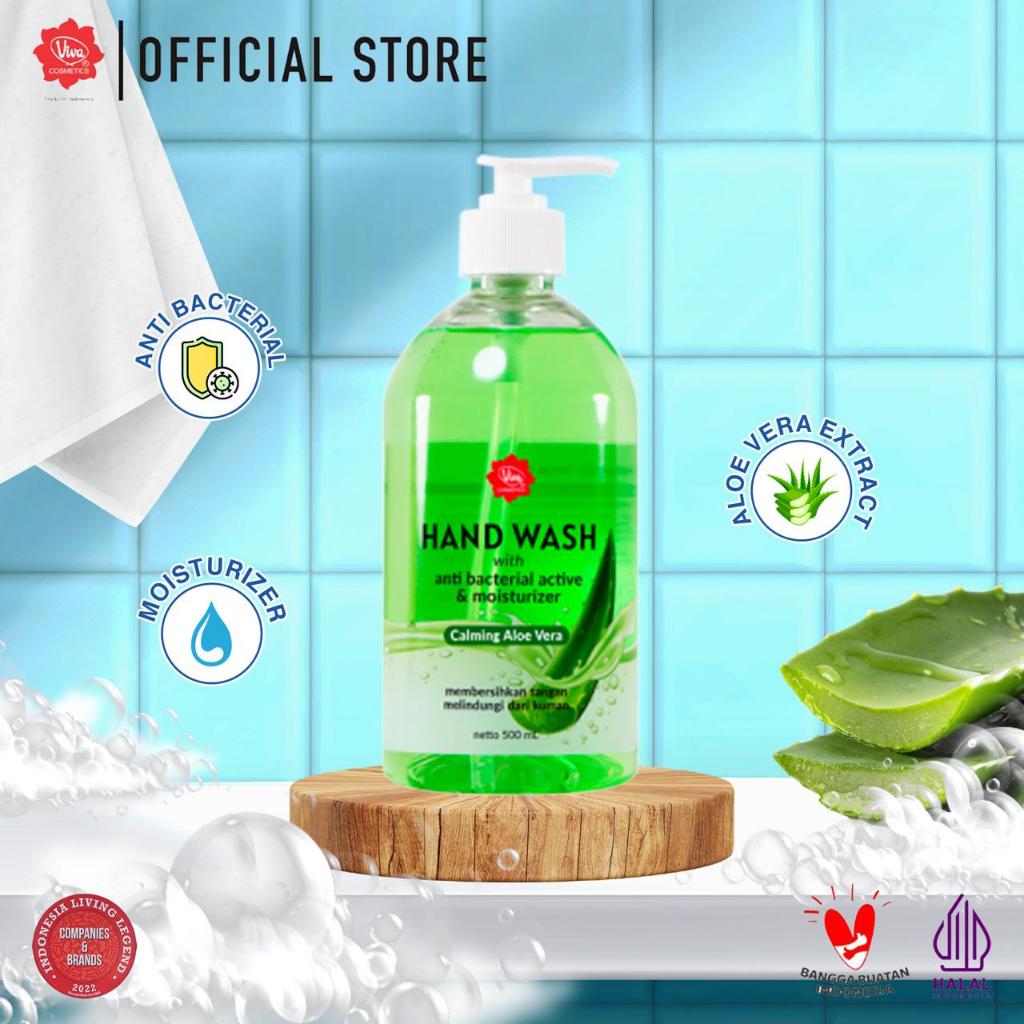 Viva Hand Wash with Antibacterial Active & Moisturizer (Sabun tangan ANTI BAKTERI & ANTI KUMAN) - tersedia 3 varian - 500 ml