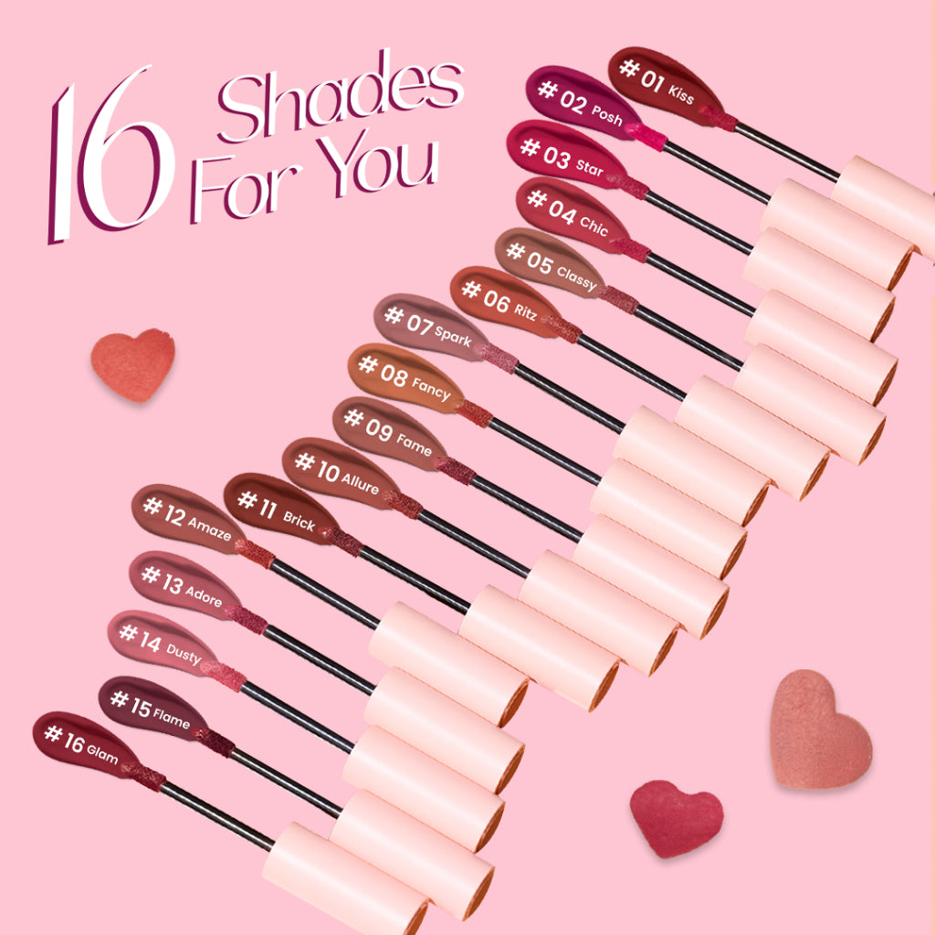 Hanasui Mattedorable Lip Cream - Velvet Matte Finish Melembabkan Ringan Tahan Lama Pigmented Olive Oil Vitamin E