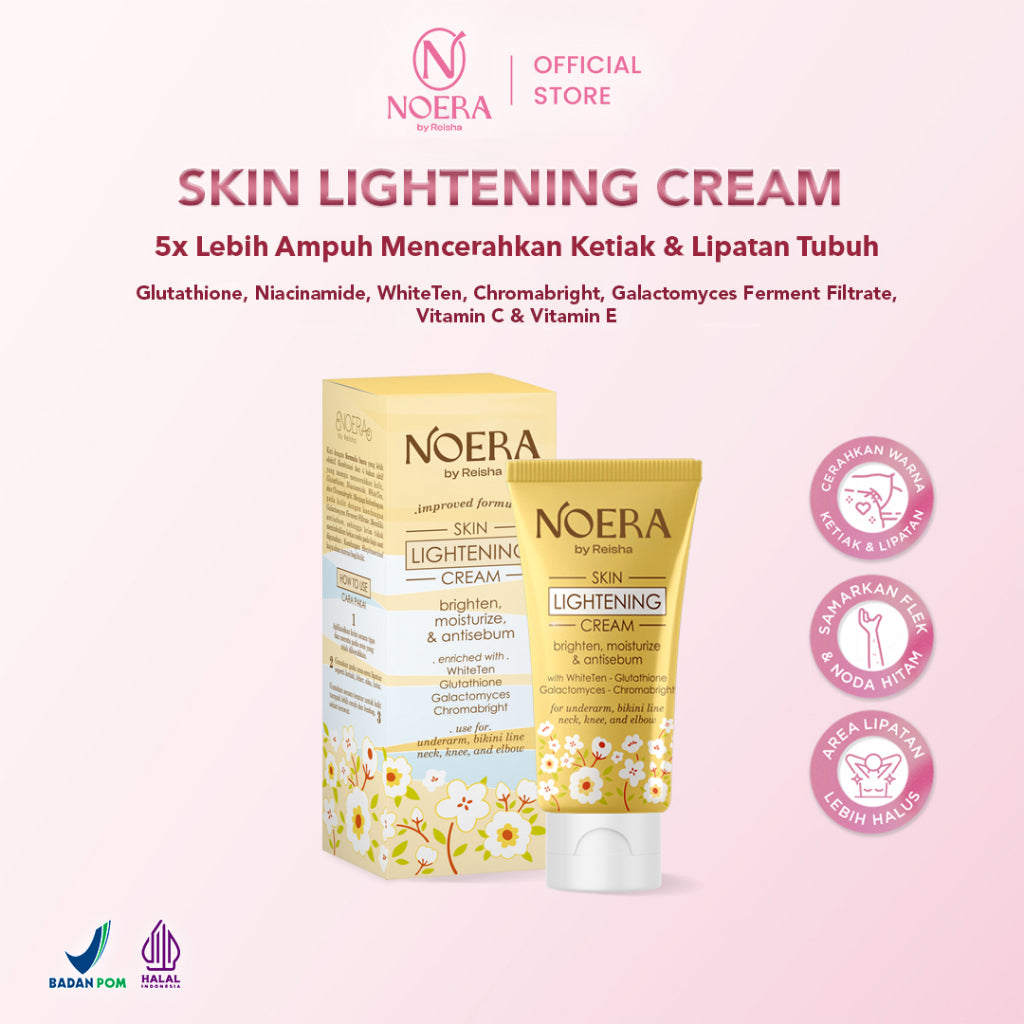 Noera Skin Lightening Cream | Armpit Cream Pemutih Lipatan Pemutih Ketiak Pemutih Selangkangan BPOM
