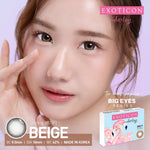Exoticon Softlens Darling Series Beige | Charcoal Grey | Soflens Diameter 16mm | Soflens Big Eyes
