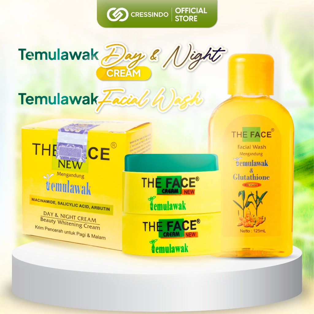 [ IMPROVED FORMULA ] THE FACE Temulawak Day & Night Cream Netto 30gr With 5% Niacinamide