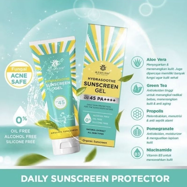 Azarine Hydrasoothe Sunscreen Wajah Gel SPF 45 PA++++ 30 ml