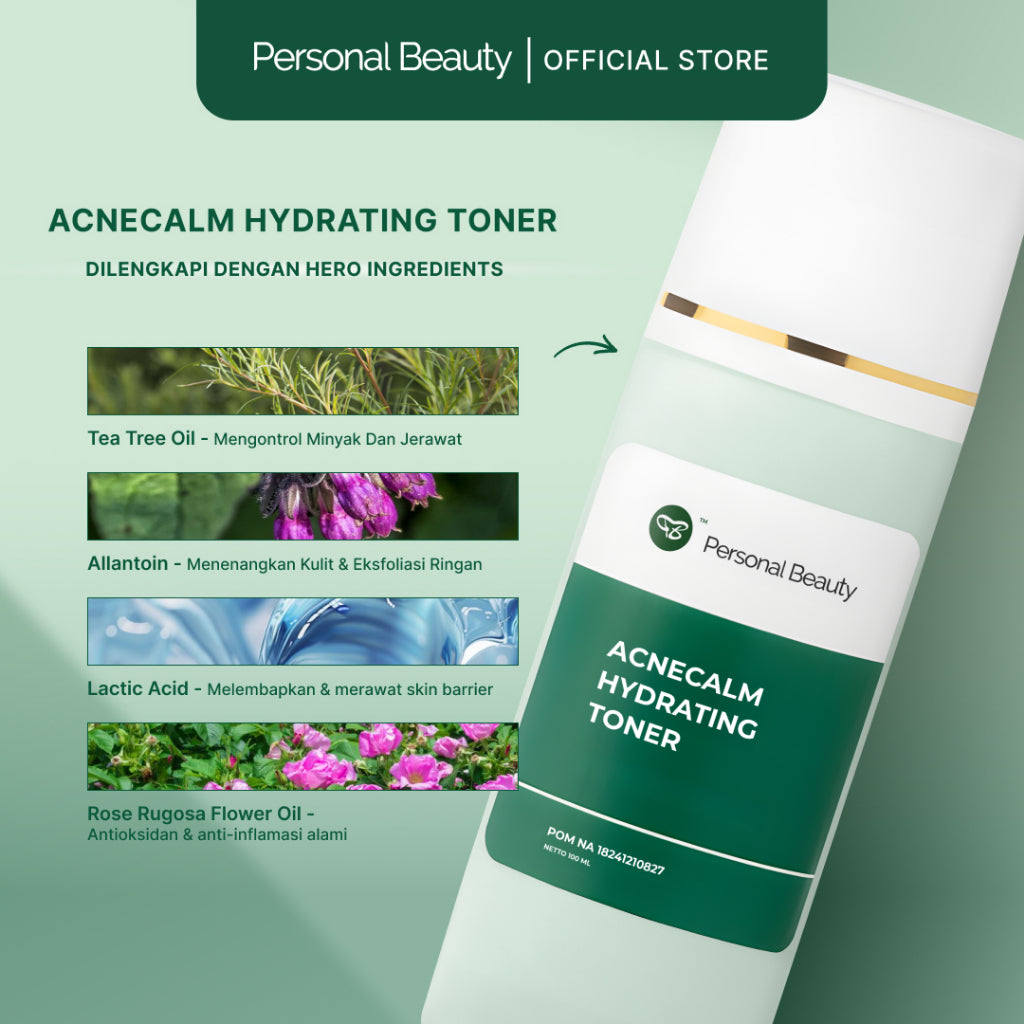 Personal Beauty Acnecalm Hydrating Toner Bantu Atasi Minyak Berlebih & Kontrol Jerawat