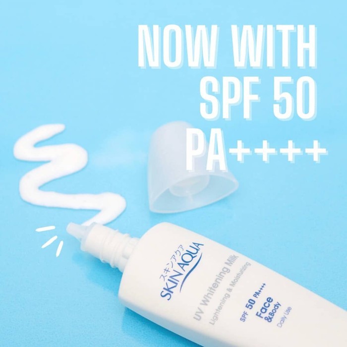 [BPOM] SKIN AQUA UV Whitening Milk SPF50 PA++ - Lightening & Moisturizing 40gr-100%ORIGINAL