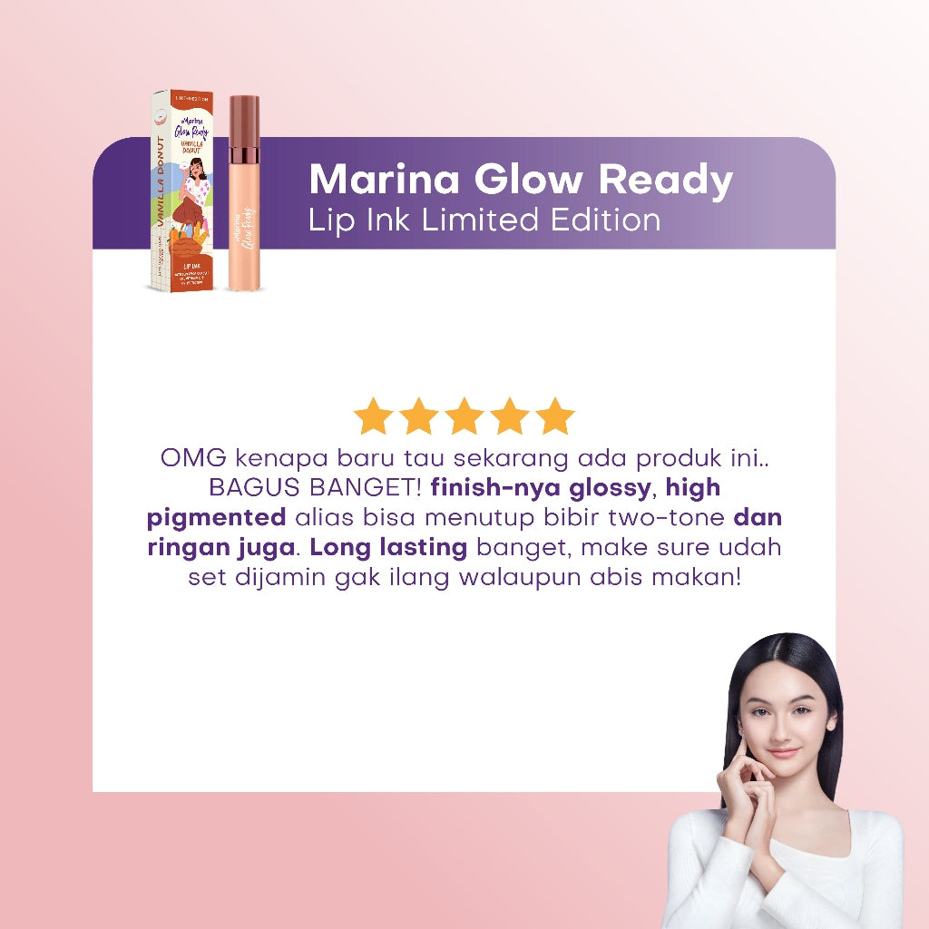 Marina Glow Ready Limited Edition Lip Ink 4ml - Exp Date : 02.2027
