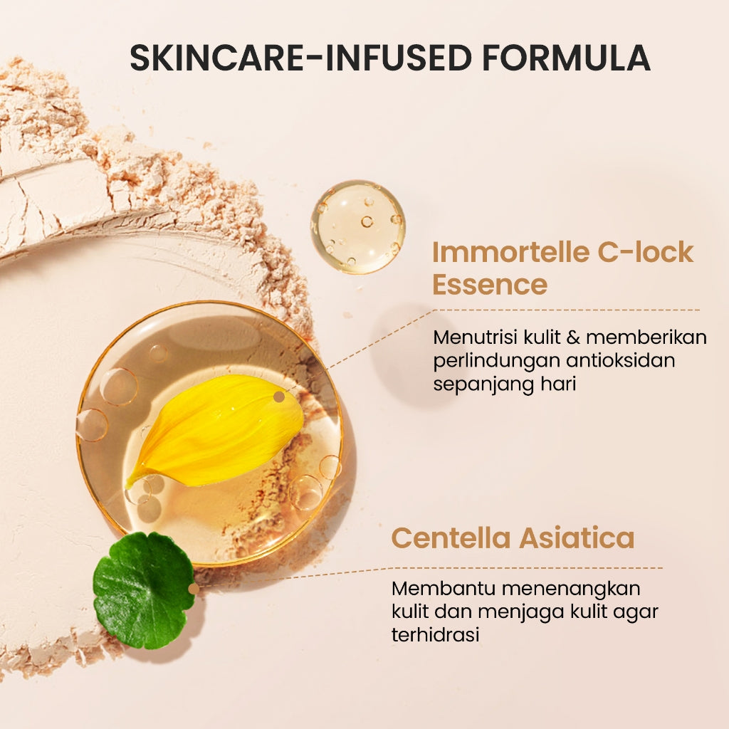 YOU NoutriWear+ Airy Fit Loose Powder Nourishing Oil Control | Bedak Tahan Lama 24 Jam | Bedak Tabur Tahan Air | Loose Powder Setting Powder