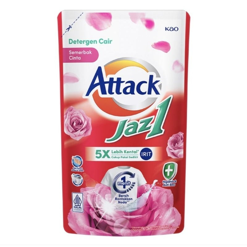Attack Jaz1 Deterjen Cair Semerbak Cinta 700 g