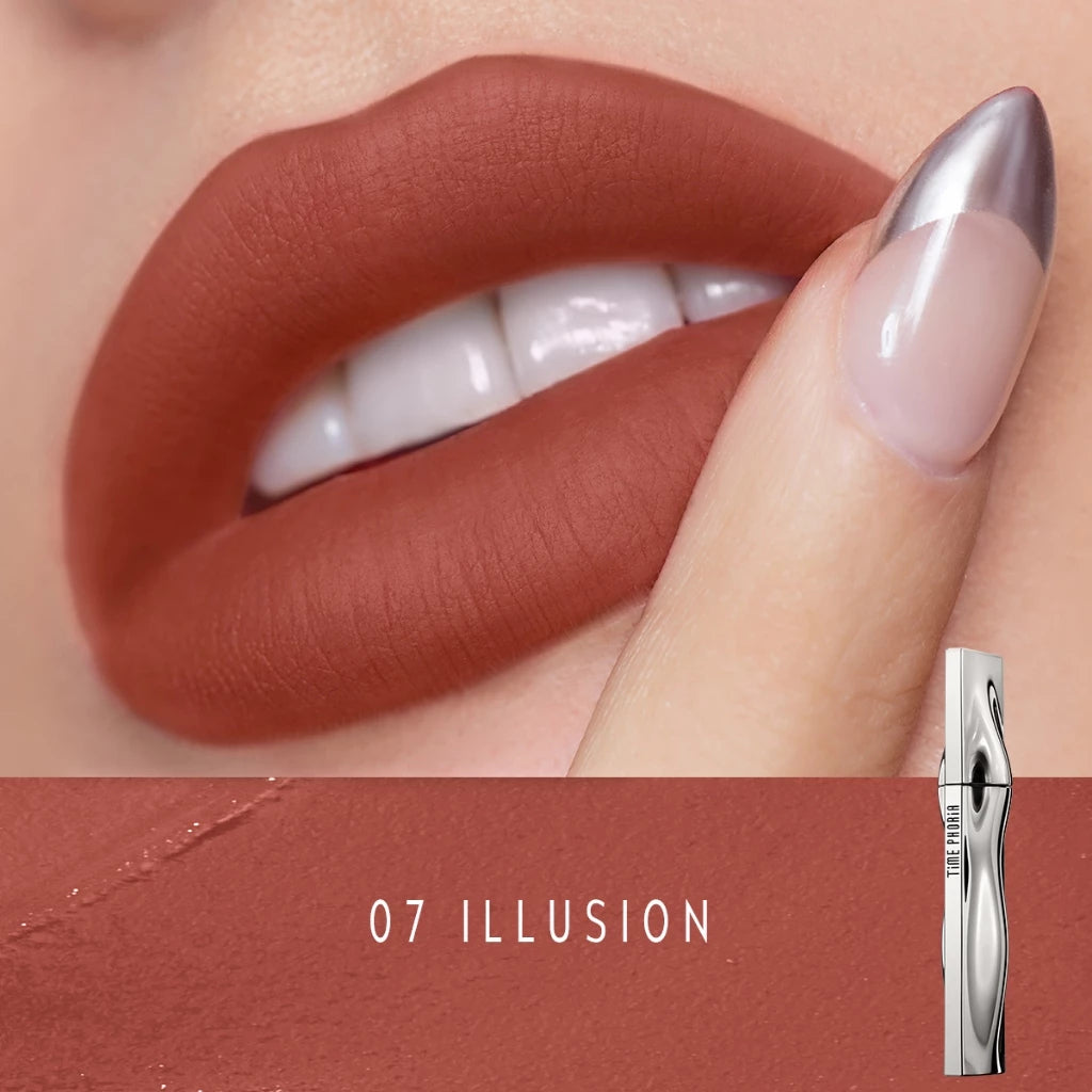 Lipstick TIME PHORIA Eternal Lip Matte 4ML ORIGINAL Liptint Waterproof Tahan Lama Lip Stain Lipgloss Lipstik LipTint Lip Cream Transferproof Kissproof